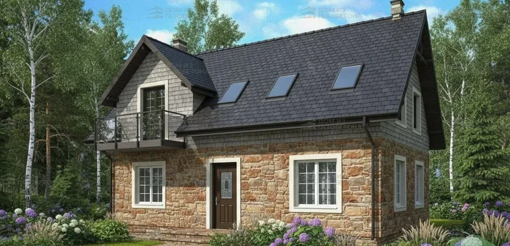 Проект Двухэтажный дом 11 на 8, 111 м2