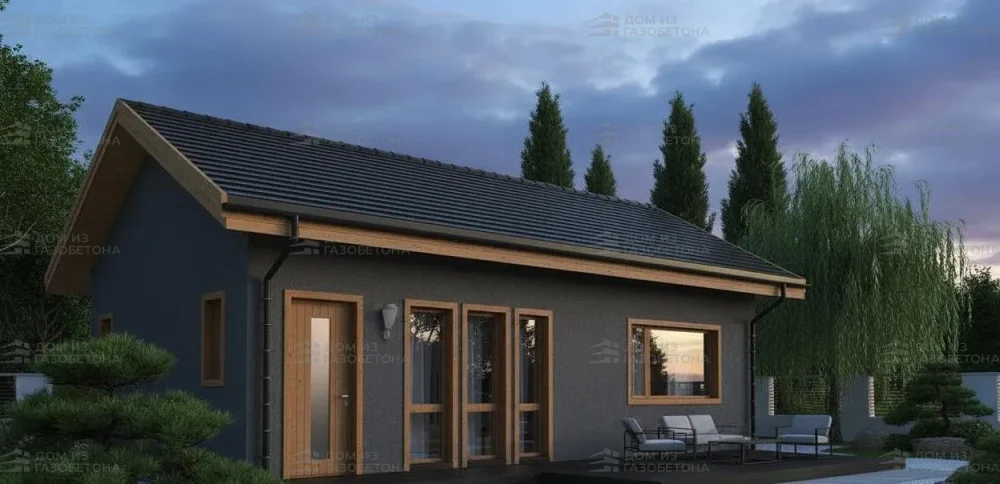 Проект Одноэтажный дом 12 на 9, 78 м2