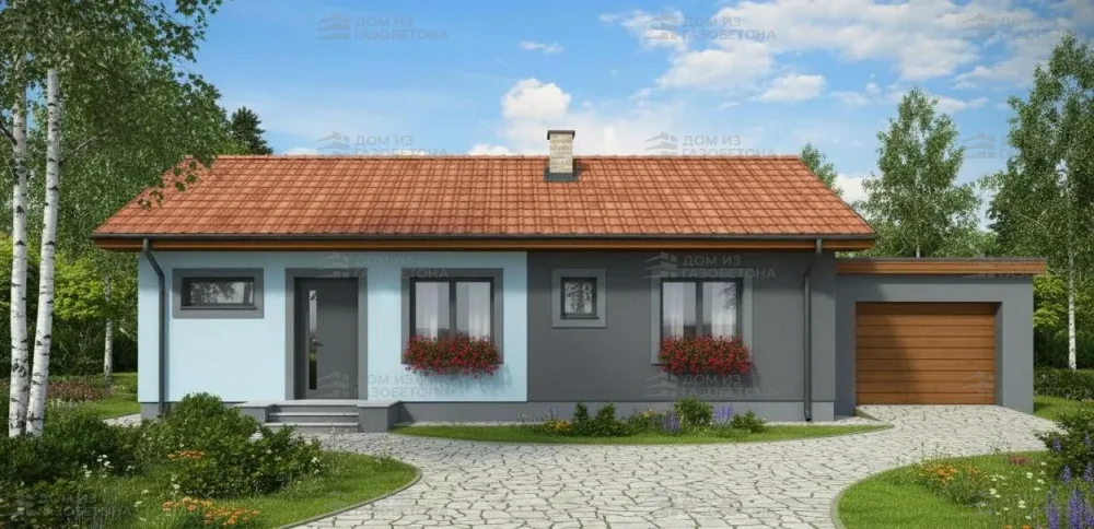 Проект Одноэтажный дом 16 на 9, 120 м2