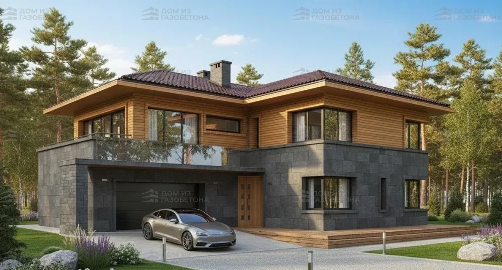 Проект Двухэтажный дом 19 на 15, 266 м2