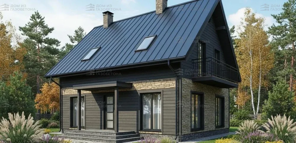 Проект Двухэтажный дом 12 на 9, 109 м2