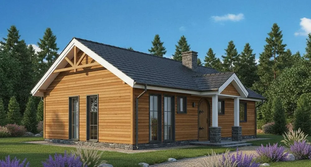 Проект Одноэтажный дом 9 на 7, 51 м2