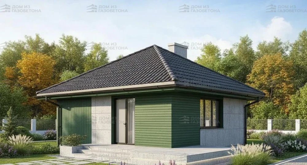 Проект Одноэтажный дом 8 на 9, 51 м2