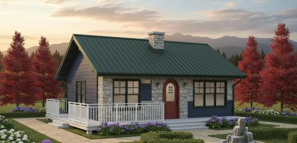 Проект Одноэтажный дом 8 на 8, 38 м2