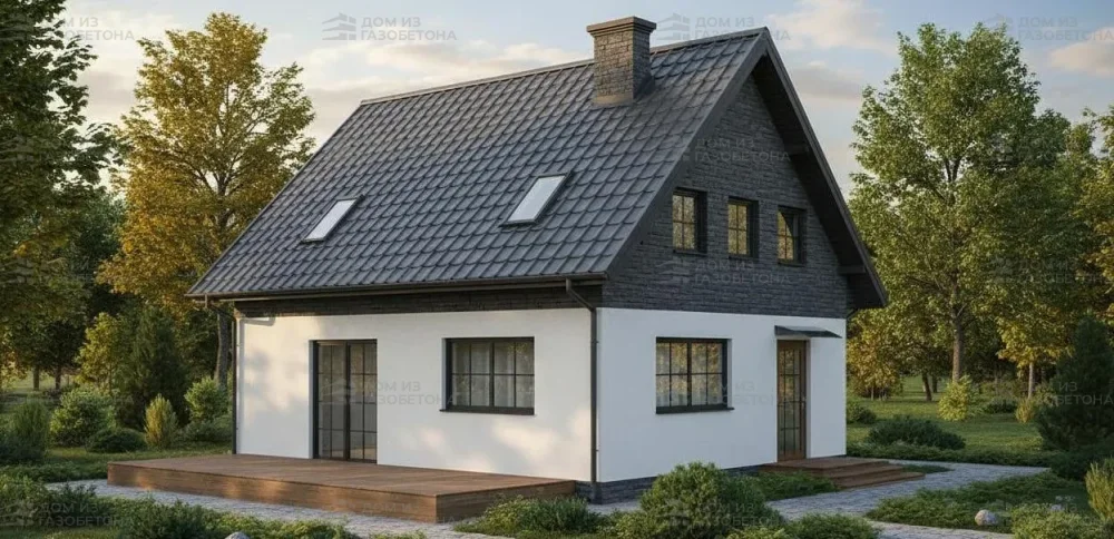 Проект Двухэтажный дом 10 на 9, 123 м2