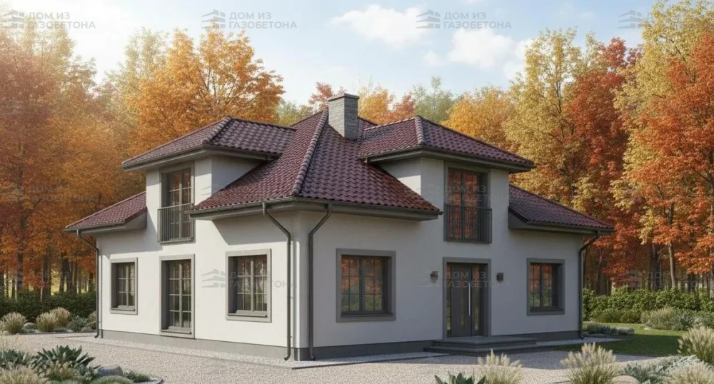 Проект Двухэтажный дом 17 на 15, 207 м2