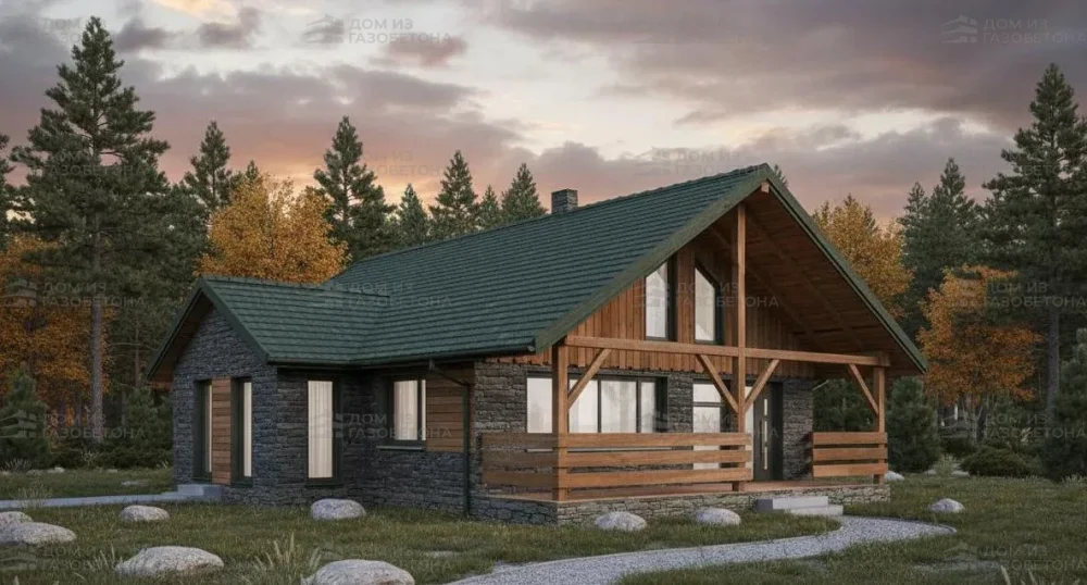 Проект Одноэтажный дом 12 на 10, 90 м2