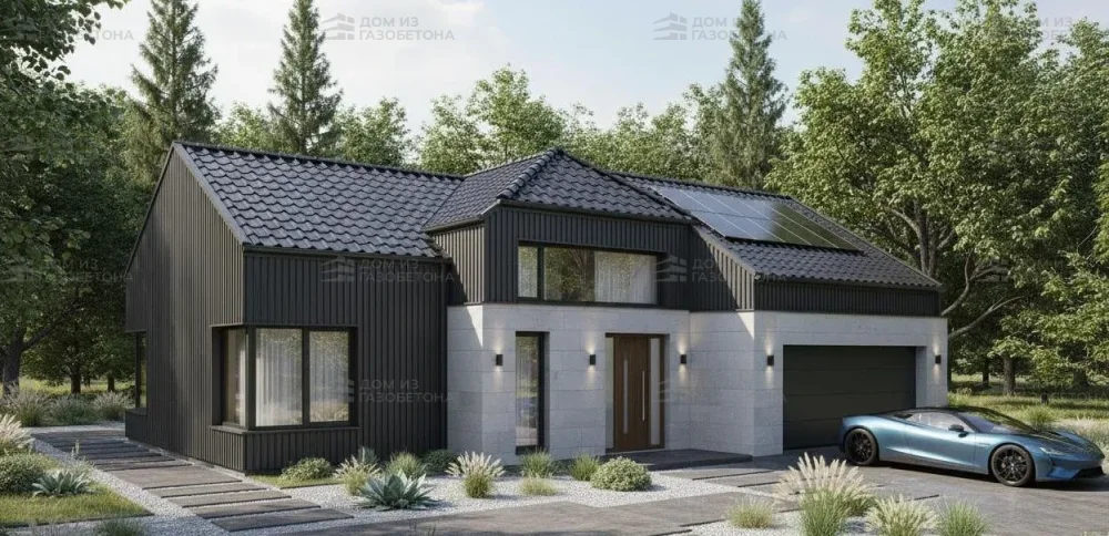 Проект Двухэтажный дом 12 на 8, 117 м2