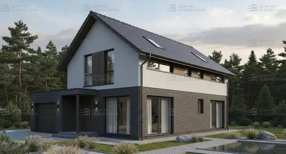 Проект Двухэтажный дом 13 на 11, 163 м2