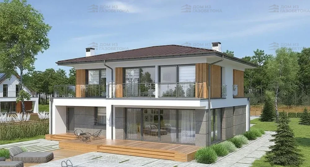 Проект Двухэтажный дом 14 на 11, 203 м2