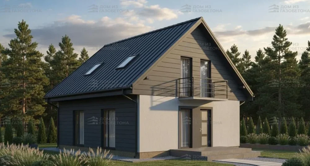 Проект Двухэтажный дом 8 на 9, 101 м2